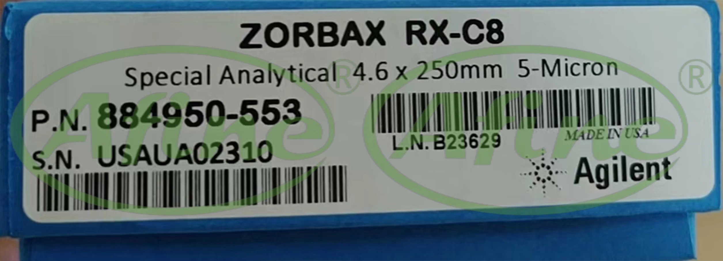 AFINE Agilent 884950-553 ZORBAX Rx-C8 Columns 5um 4.6x250mm High Purity Porous Silica Carbon Loading