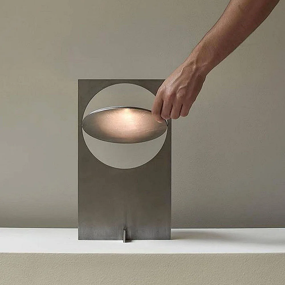 Modern Minimalist Sunset Table Lamp Living Room Bedroom Study Rectangular Stainless Steel Floor Lamp