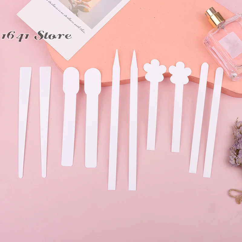 （NEW）100pcs/lot Round Head Testing Aromatherapy Fragrance Perfume Essential Oils Test Tester Paper Strips Flower Shape