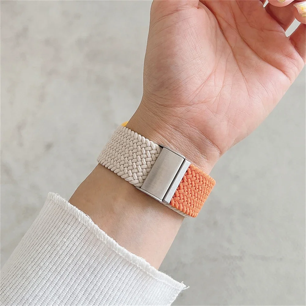 Case+ Nylon Strap For Apple Watch Band Ultra 49mm 44mm 40mm 45mm 41mm Cute Braided Bracelet For iWatch 5 6 SE 7 8 9 Accessories