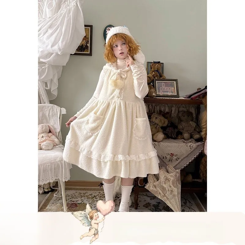 

Slim Fit Women's Base irt f High Collar Wooden Ear Design Knitted Top Sweet Sle Long Sve Color Winter Fa...