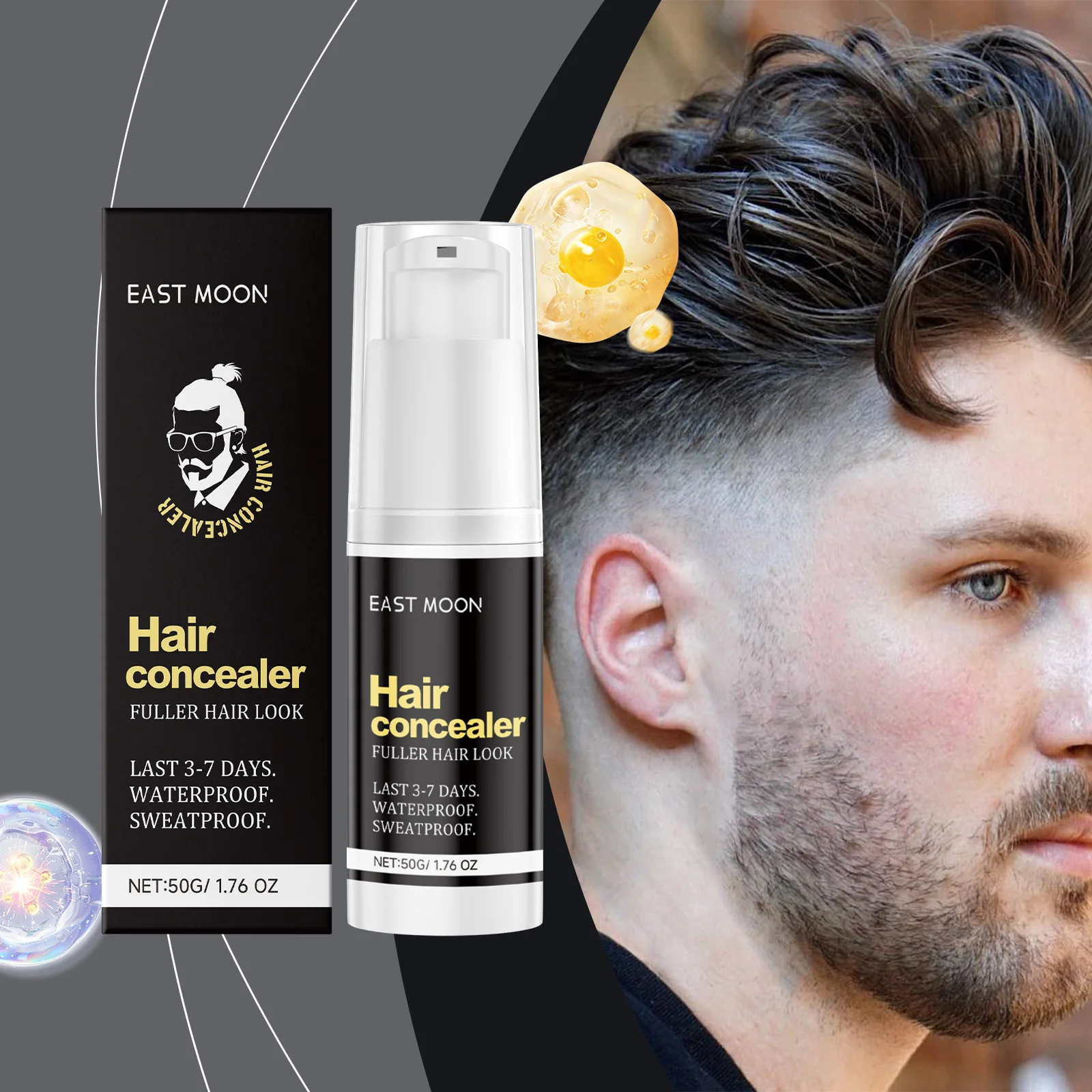 Specialized Hair Cover Cream:Targeted Fix for Hairline,Parting & Small Bald Spots,Natural & Skin-Fit,Waterproof & Sweatproof