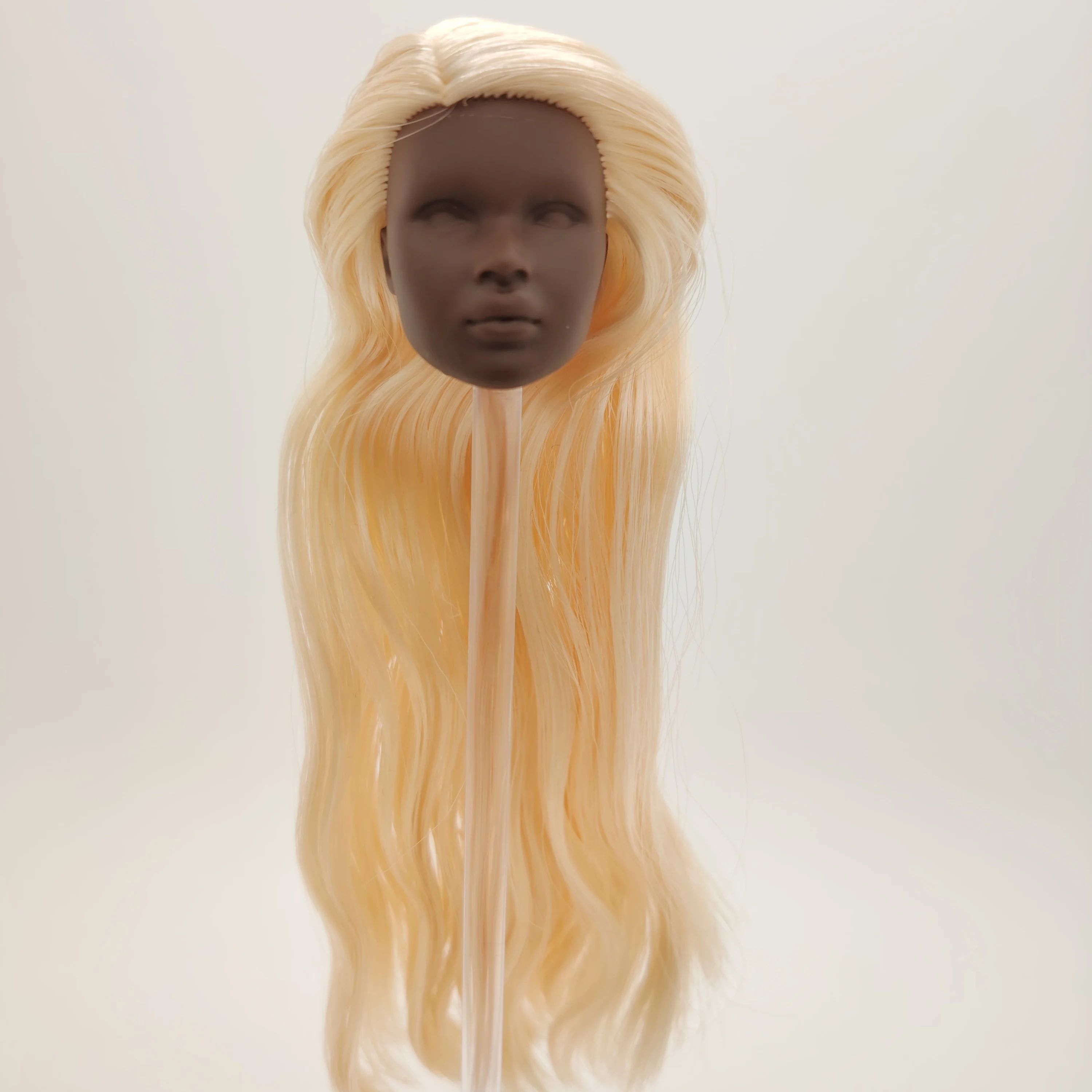

Fashion Royalty Blonde Hair Dark A Skin Golden Hair Rerooted Nadja Rhymes Nu.Face Integrity Doll Head
