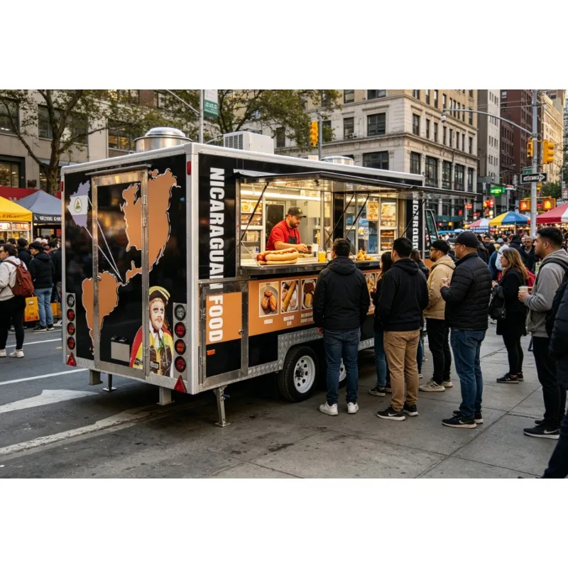 New USA Food Trailer Fully Equipped Customized Full Restaurant Facility Hot Dog Kitchen Equipment
