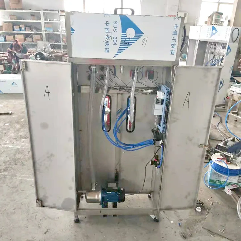 Semi-automatic self-flow filling machine Double-head edible oil glass water liquid filling equipment Small tap water filling