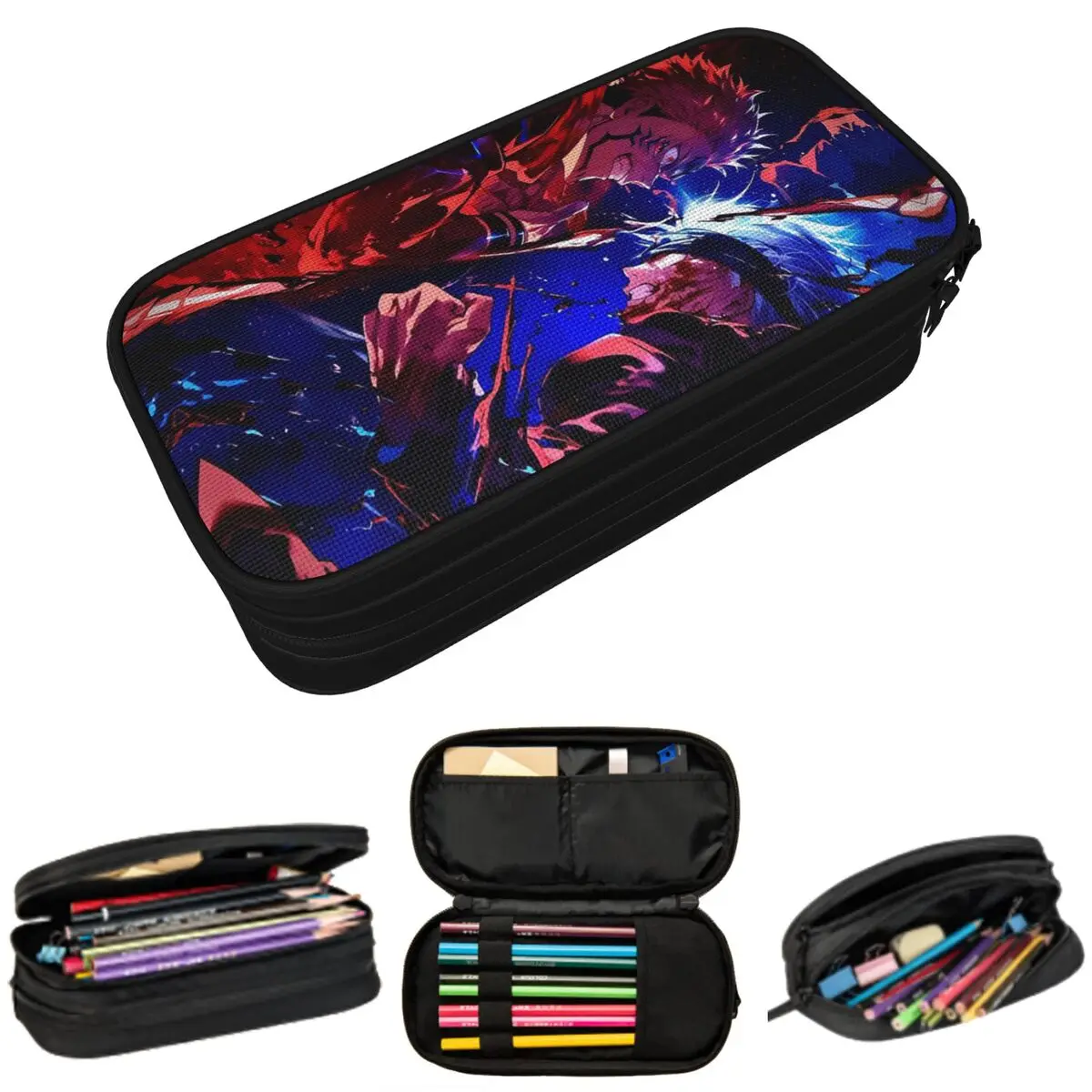 

Jujutsu Kaisen Anime Pencil Case for Boys Girls School Pen Box Pencil Bag Stationery Supplies Pen Holder Bag