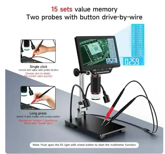 JC AIXUN DM21 Digital Measurement Microscope Multi-angle With 7 inch HD Digital Display For BGA Soldering Inspection Tool