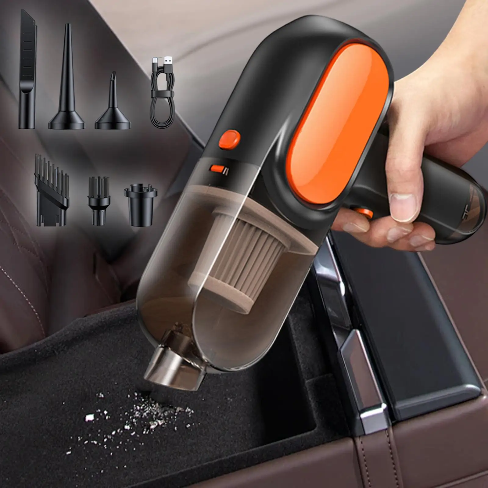 

Car Vacuum Cleaner Professional Auto Accessories Brushed 5V 5000PA Portable