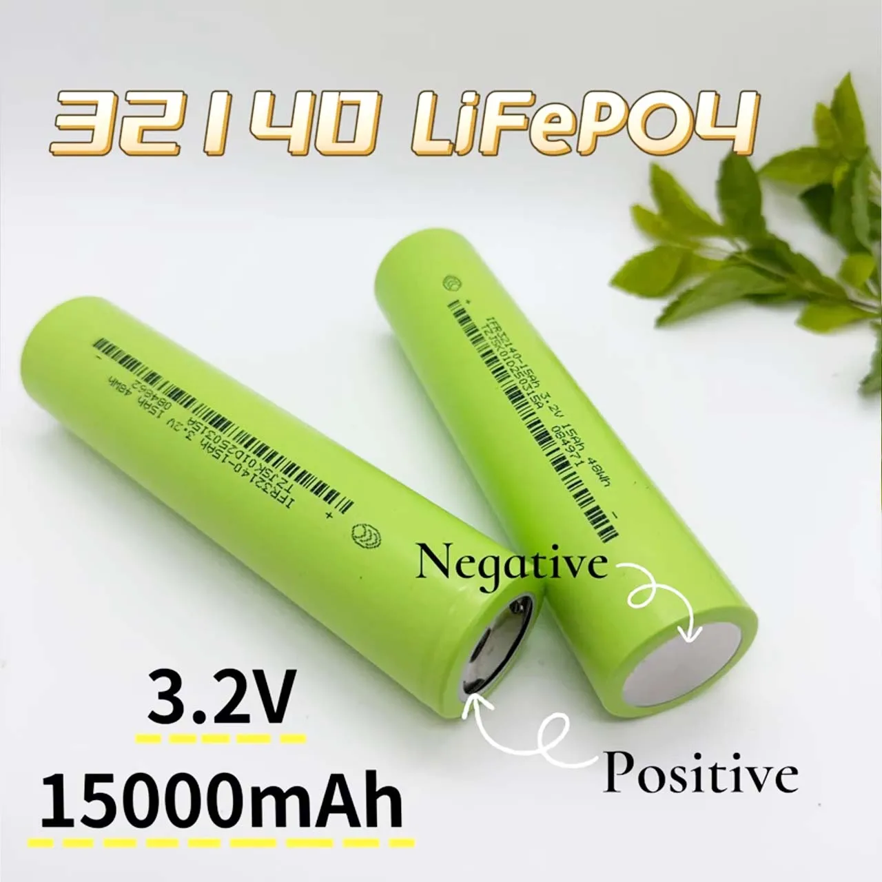 Roza Cinnie-3.2V 32140 LiFePO4 Rechargeable Battery 15Ah  48WH Large Capacity A-grade Long Lasting Deep Cycle Scooter Battery