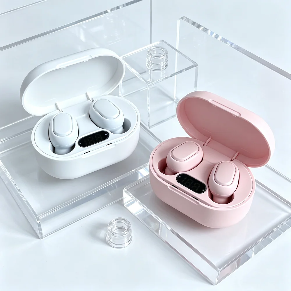 TWS Wireless Headset Fone Bluetooth Earphones Adopt Refined Acoustic Tuning, Lightweight Frame, Easy Pairing for Audio