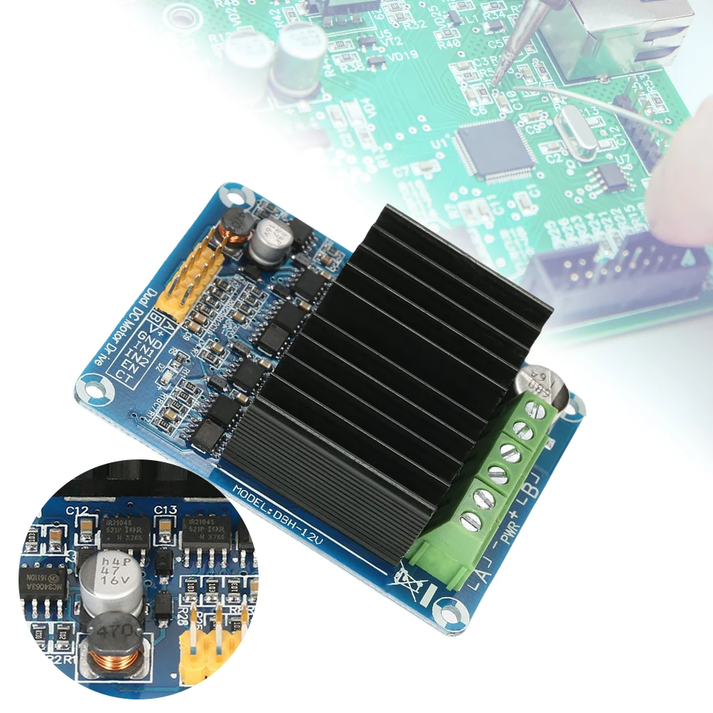 

Dual Channel Reversible PWM Speed Control Motor H Bridge DC Motor Speed Reversible Controller Driver DC 5V-12V 30A for Arduino