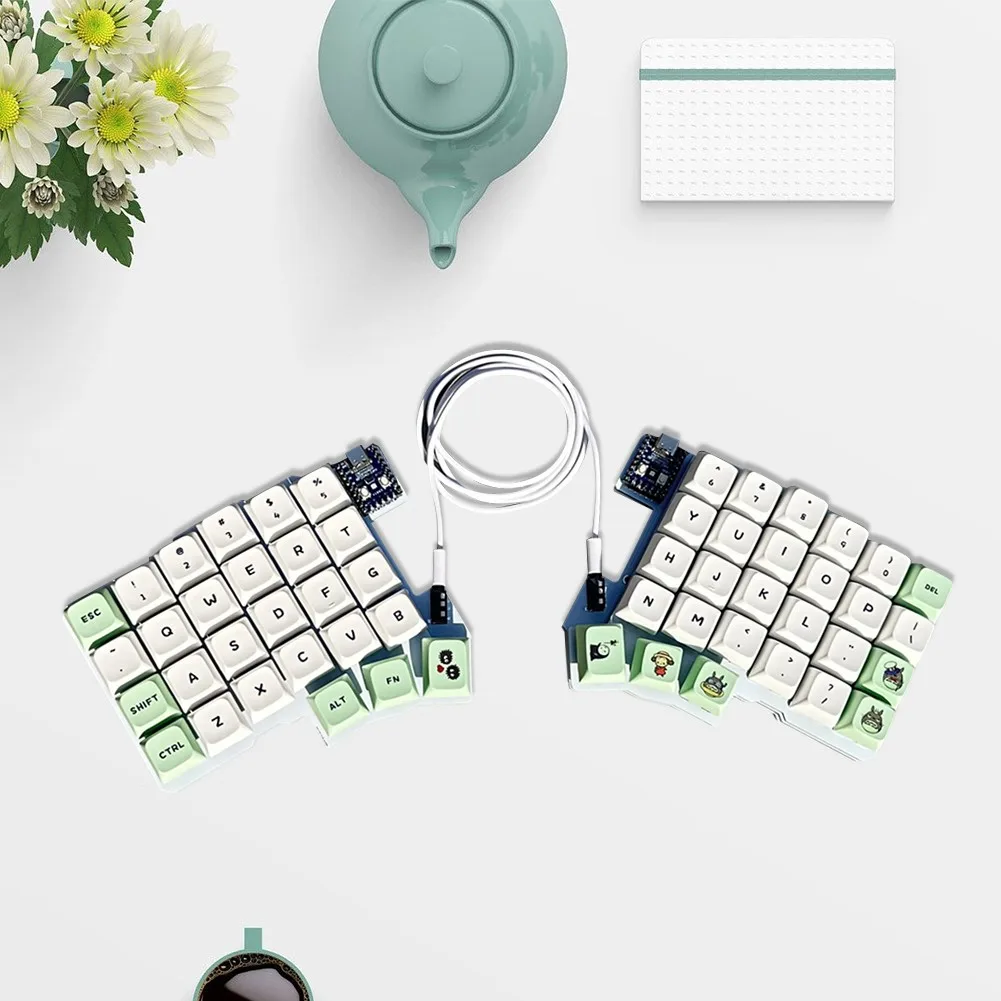 

Split Wired Keyboard Rp2040zero Hot Swap Support Qmk / Vial Full Key Custom Ergonomics Split Keyboards Gamer Accessories