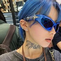 Y2k Fashion Punk Sports Sunglasses for Men Women Luxury Brand Designer Sun Glasses Men's Vintage Shades UV400 Goggle Eyewear