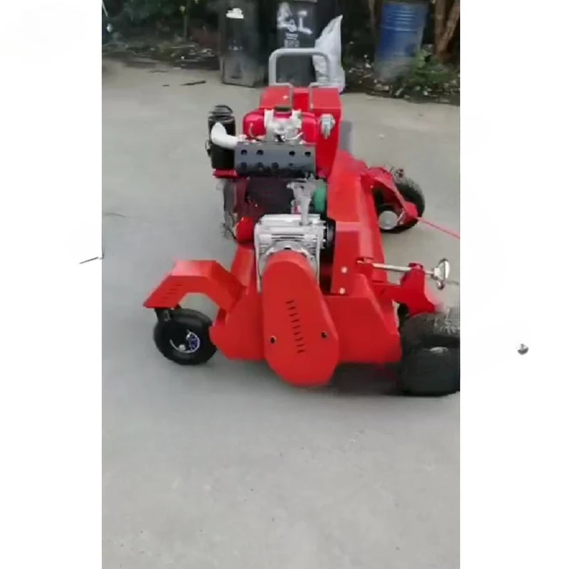 Diesel electric start lawn combing machine Small remote control lawn combing machine