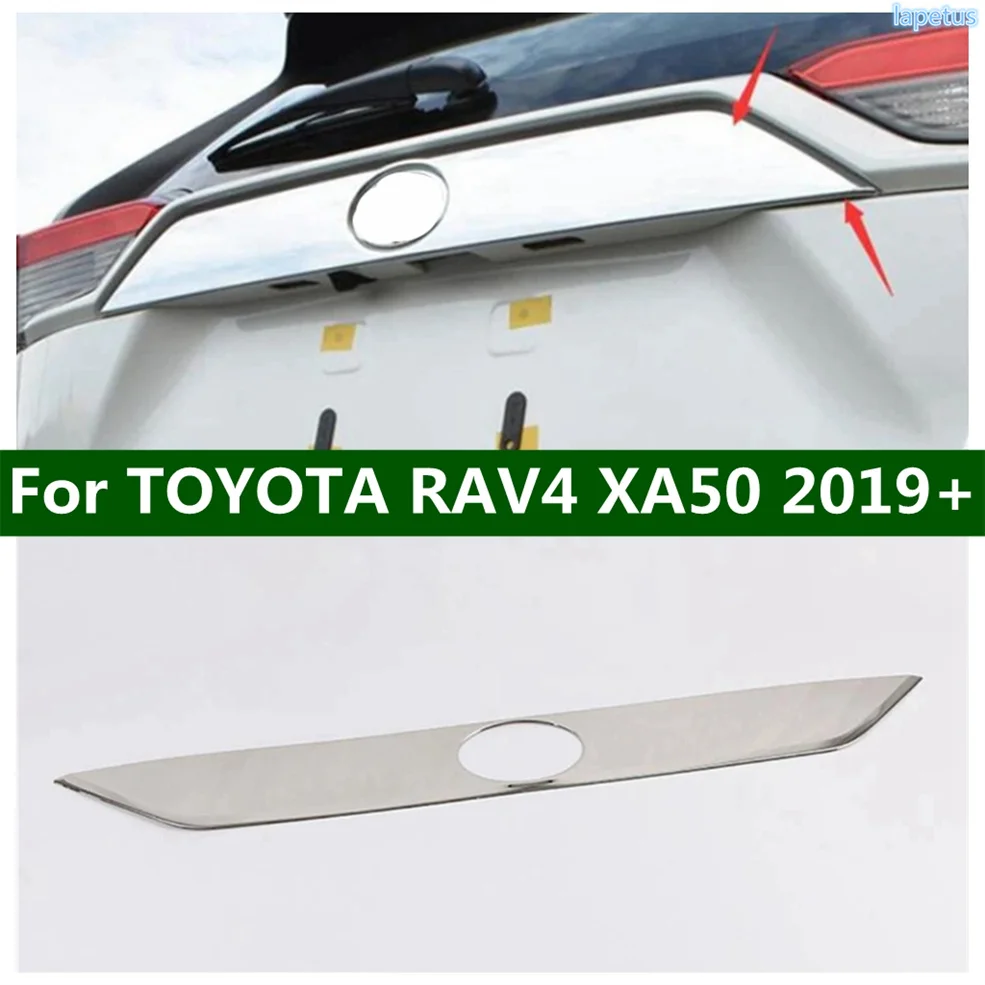 

Car Rear Trunk Lid Cover Tailgate Trim Fit For TOYOTA RAV4 XA50 2019 - 2021 Door Handle Molding Boot Garnish Bezel Accessories