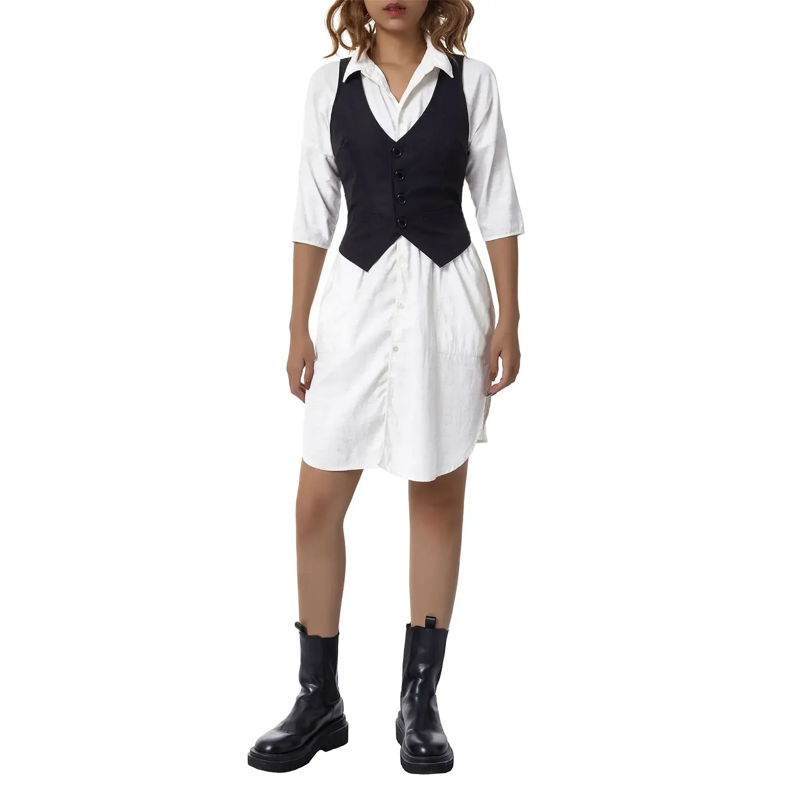 Damska kamizelka jednokolorowa/paska dekolt w serek topy bez rękawów bluzka kamizelka Vintage Steampunk żakardowa kurtka Punk Style Corsetier