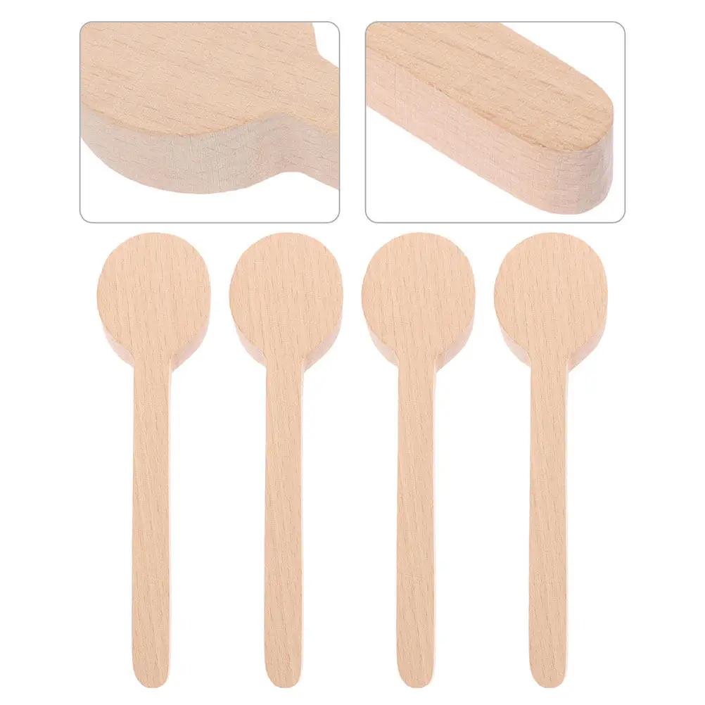 6 adet Bitmemiş Tahta Kaşık Boşlukları DIY Doğal Ahşap Oyma Kiti El Yapımı Mutfak Aletleri Zanaat Hobi Ahşap El Sanatları Malzemeleri