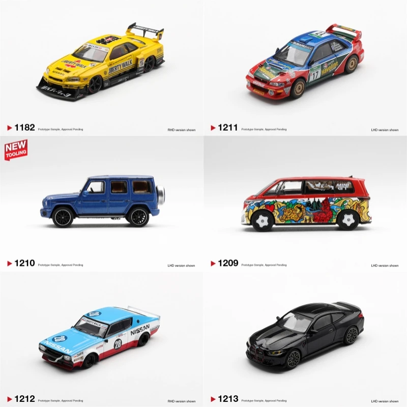

[PreSale] MINI GT 1:64 LB-ER34 Super Silhouette IDBuzz Mizu G63 Impreza WRC98 Kenmeri M4 CS Black Sapphire Diecast Model Car