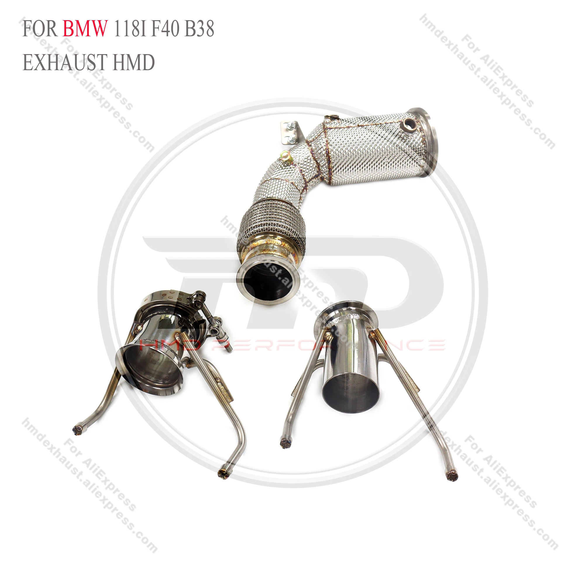 

downpipe resonant tube for BMW 118i F40 B38 With heat shield HMD Exhaust System Performance Quality certification