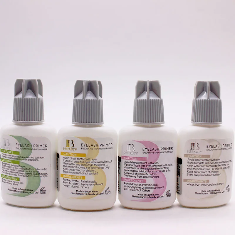 2 garrafas ib primer 15ml suprimentos de extensão de cílios postiços claro perfumado ferramentas de maquiagem cola mais forte original coreia