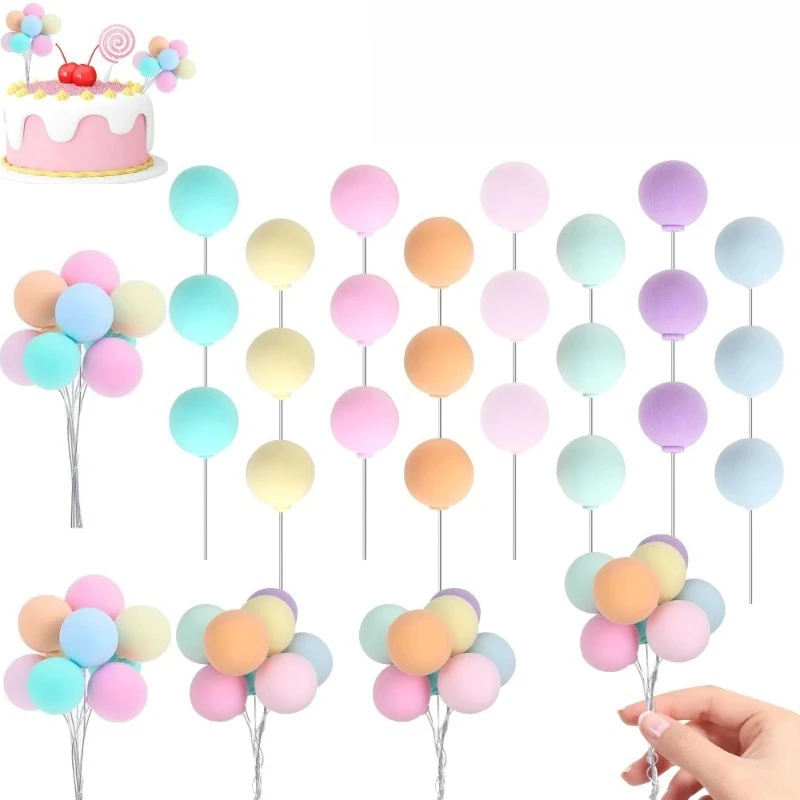 Cupcake-Topper und Picks in Schaumstoffkugelform für Geburtstag, Hochzeit, Jahrestag, Weihnachten, Valentinstag, Party-Dekorationszubehör