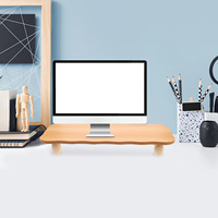 Desktop Monitor Riser With Storage Wood Laptop For Desk Computer Heightening Stand Bamboo Monitor Stand Riser Office