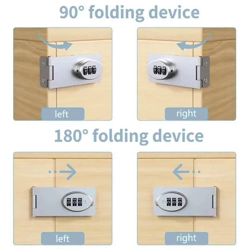 Drawer Combination Lock Home Multifunctional Child Safety Protection Lock Mechanical Password Locks for Drawer Cabinets