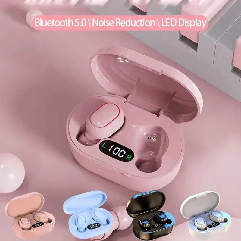 

New E7S TWS Music Headset Bluetooth LED Display HiFi Earphone Waterproof Sport Wireless Headphone With Mic Earplugs