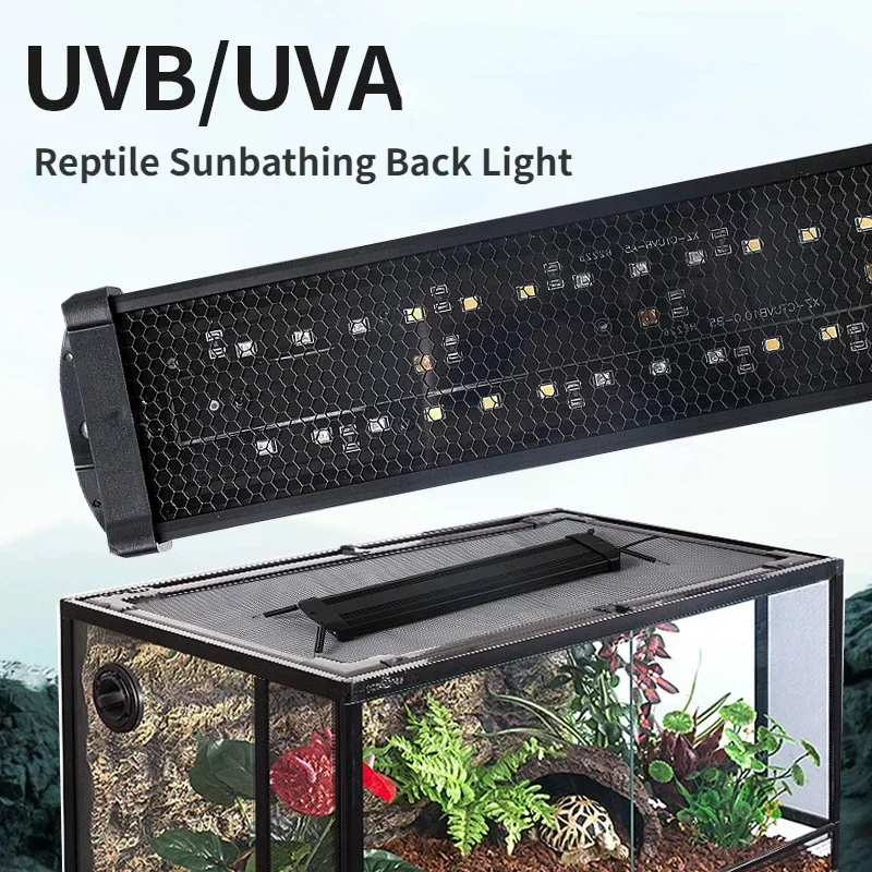 Lámpara de Sol de espectro completo para reptiles, luz LED UVA + UVB, Terrario de serpiente, lagarto y Tortuga, 10,0, 20,0