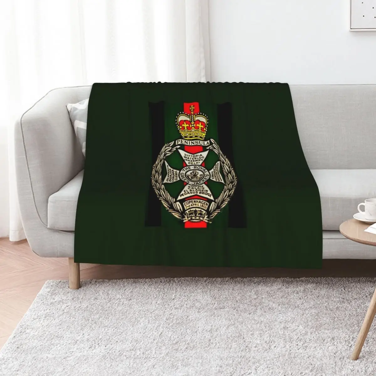 

Royal Green Jackets Cap Badge Throw Blanket for winter Luxury Thicken for sofa Polar Blankets