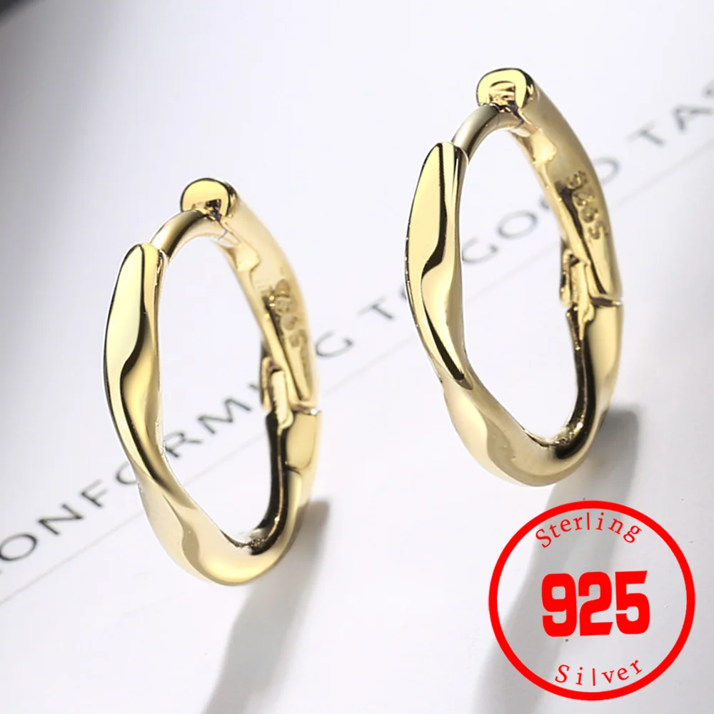 

Zircon Geometric Earrings Hoop Earrings for Women 925 Sterling Silver Earrings Cuff Piercing Wedding Jewelry Gift