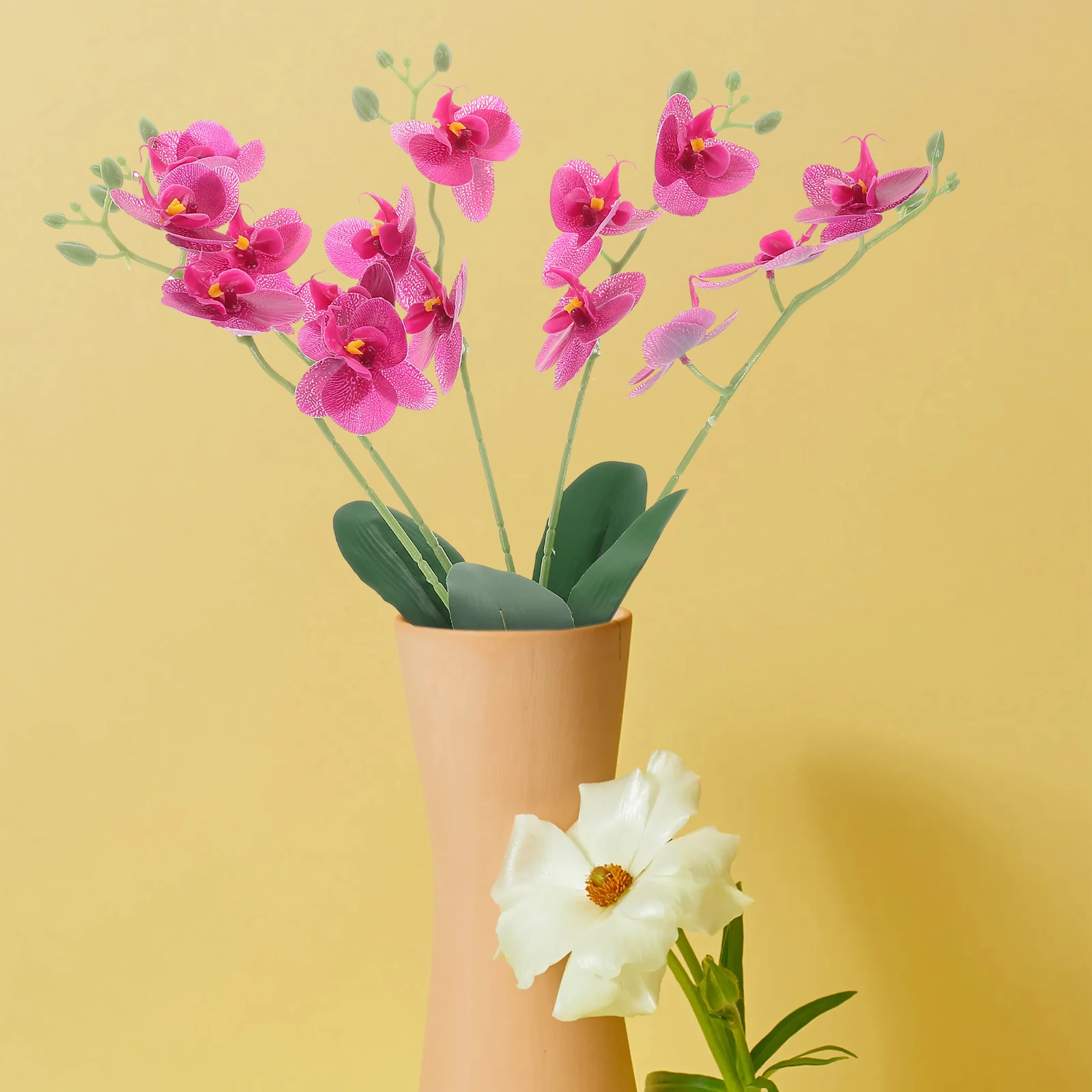 

Faux Butterfly Orchid Stem Realistic Artificial Phalaenopsis Flower for Home Decor Wedding Event Photo Props Faux Flowers