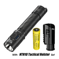 2024 Nitecore MH12 Pro 3300 Lumens Rechargeable Compact Flashlight 505 Meter Tactical Torch UHi40 LED Beam 5300mAh 21700 Battery