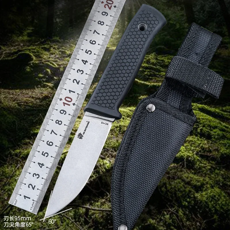 

New High Hardness Folding Portable With Wooden Handle, Multi-purpose Camping Survival Stainless Steel Knife EDC