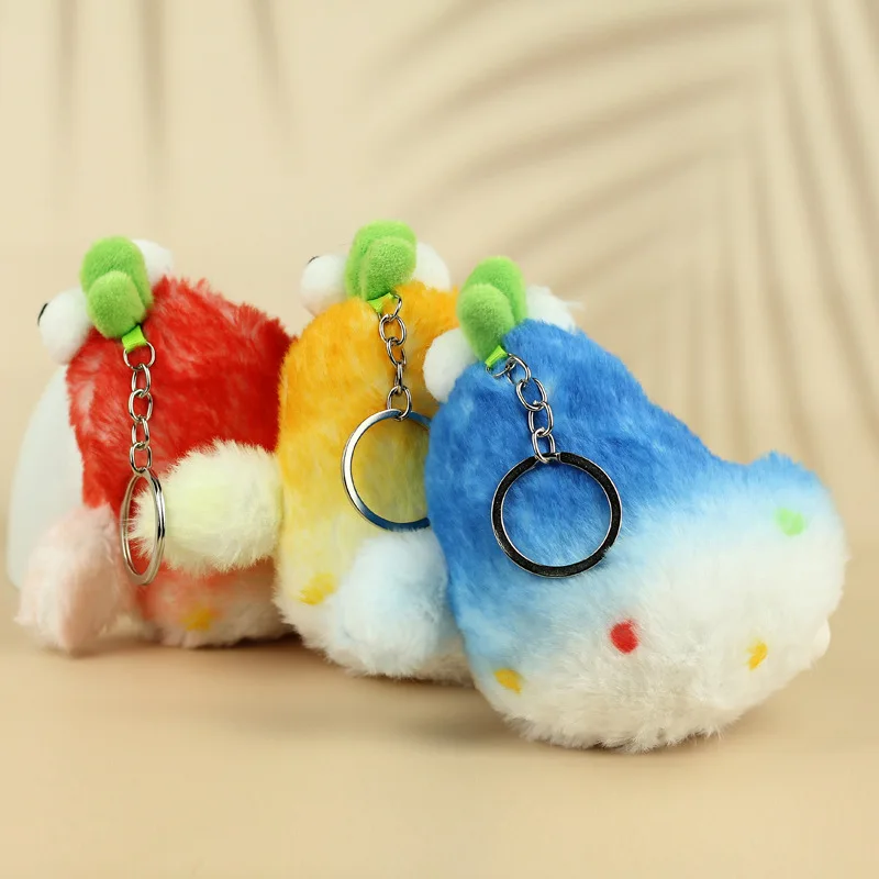 Cute Cartoon Plush Keychain para crianças, lay Eggs, Chicken Toys, Colorful Chick Pendant, Backpack Hanging Ornament, Presentes