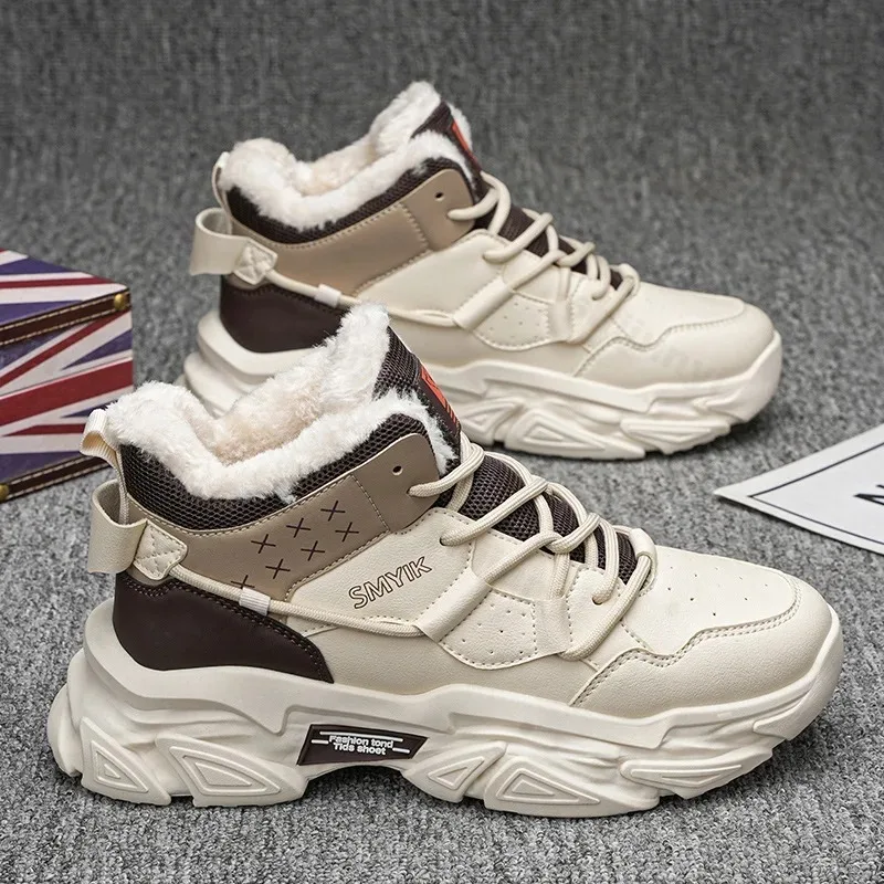 

Men Ankle Boots Fashion Snow Boots Cold-proof Warm Plush Mens Cotton Boots Designer Work Non-slip Winter 2025 Botas Para Hombre