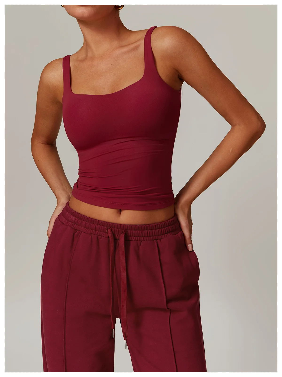 Sommer Damen Workout Yoga Tanktop Schnelltrocknende Sportweste für Frauen Lauf-Tight-Top Damen U-Rücken Fitness Unterwäsche – Detail 20