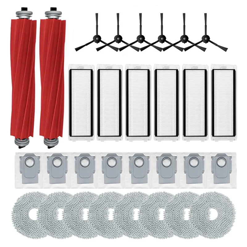 Estable-para roborock q revo/p10 robô aspiradores acessório escova lateral principal filtro hepa mop panos saco de pó acessórios
