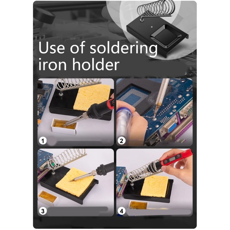 Soldering Iron Holder Soldering Iron StAnd Spring Holders Support Solder With Cleaning Sponge For Electronics Repair DIY