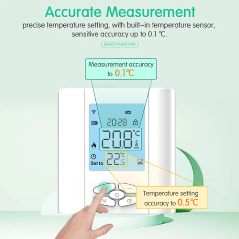 Zigbee Battery-Powered Thermostat For Water Gas Boiler Smart Tuya Wireless Temperature Controller For Alexa