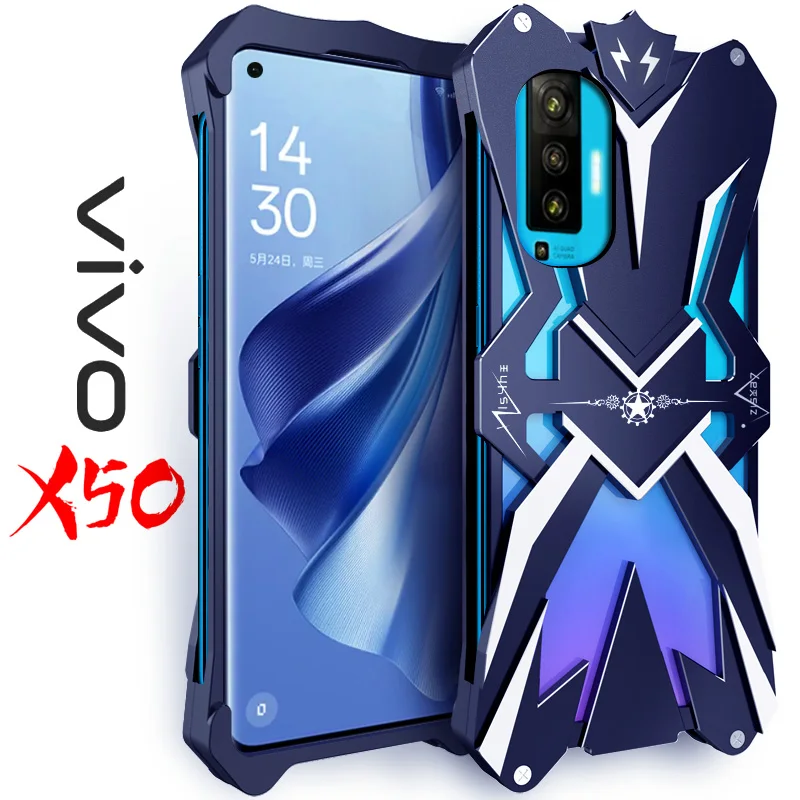 

Zimon Luxury Thor Heavy Duty Armor Metal Aluminum Phone Case For Vivo X200 X100 X100S x90 x80 x60 X50 Pro Plus Cover Cases