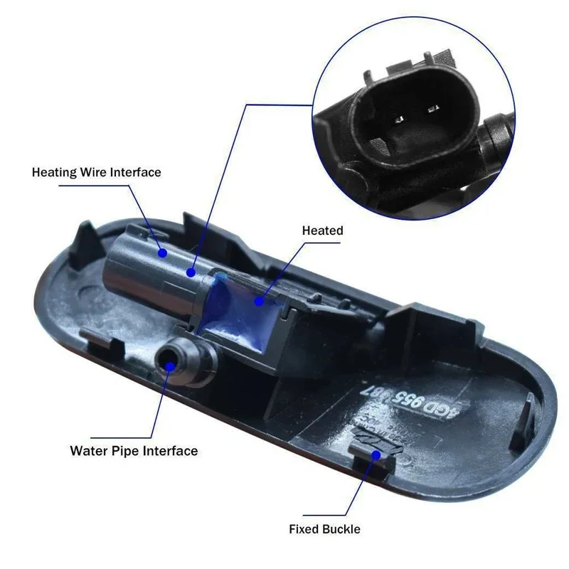سيارة الجبهة الزجاج الأمامي فوهة غسالة الزجاج الأمامي رذاذ طائرة 3C8955987 لأودي A3 A4 Q3 Q5 Q7 A7 TT 4GD955987 4GD955988