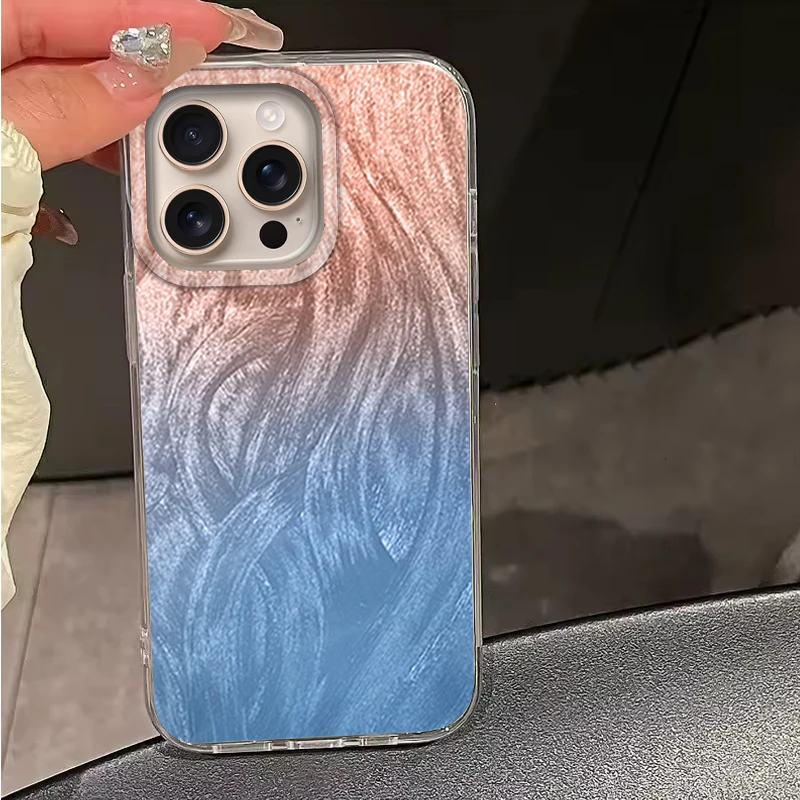Farbverlauf Mädchen Handyhülle für Apple iPhone 16 Pro Max 16e 11 12 13 7 15 14 8 Plus X XS XR SE 2020 2022 stoßfeste Frauen Abdeckung