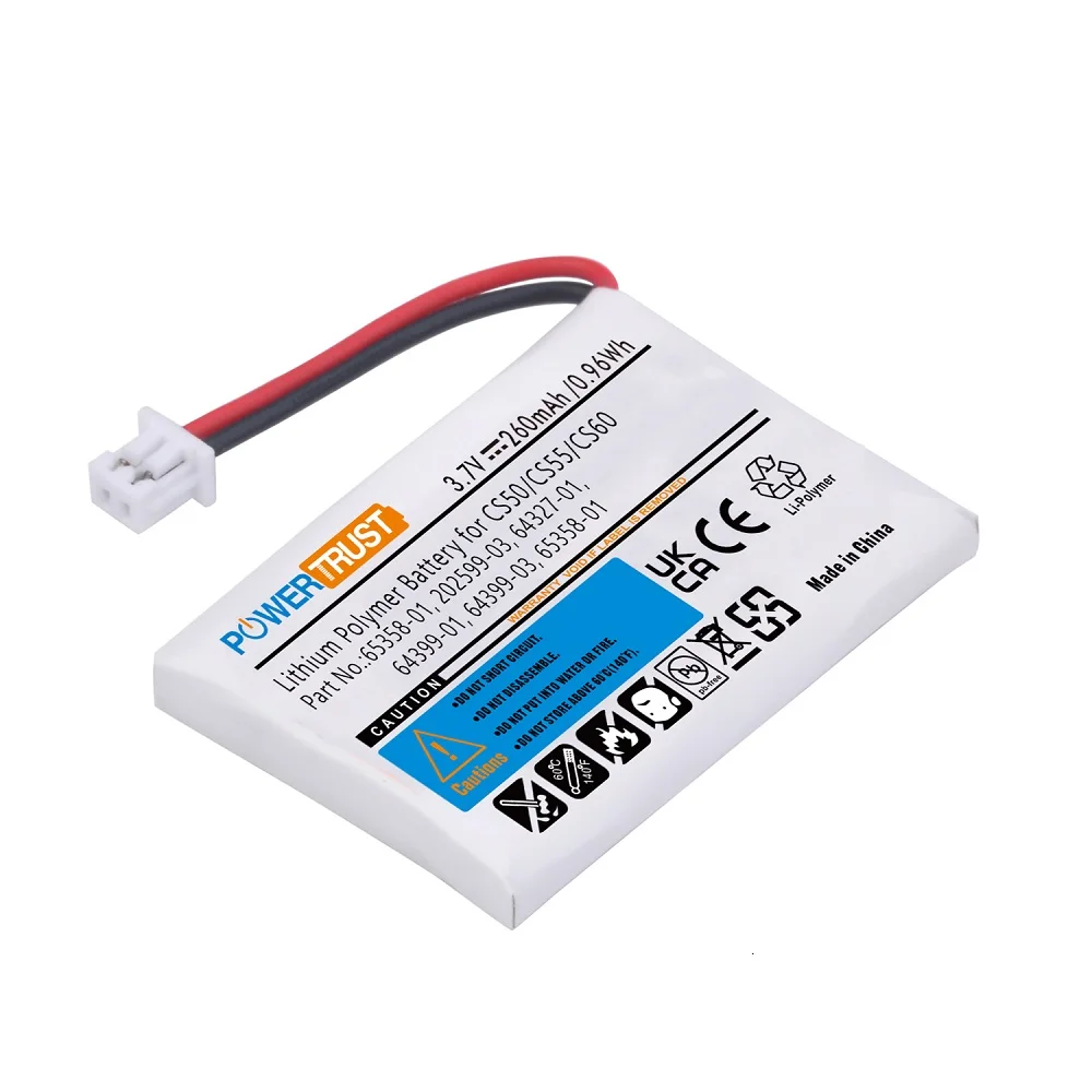 3.7v 260mah bateria para plantronic cs50 cs361n cs60 supraplus sem fio savi escritório wo300 wo350 avaya AWH-55 fones de ouvido sem fio