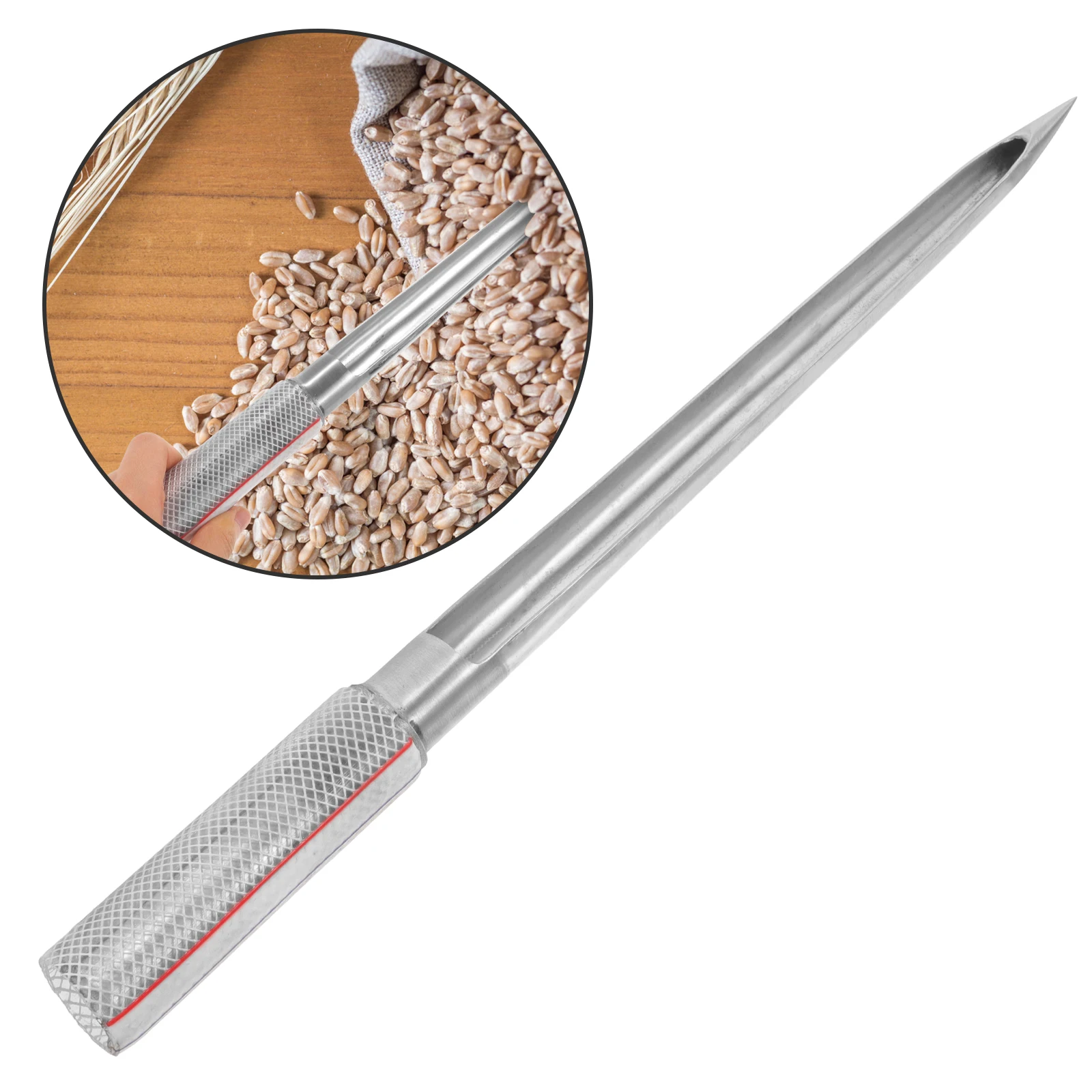 Stainless Steel Grain Sampler for Farming Portable Soil Test Probe Wheat PVC Practical Tool Gardening Parts