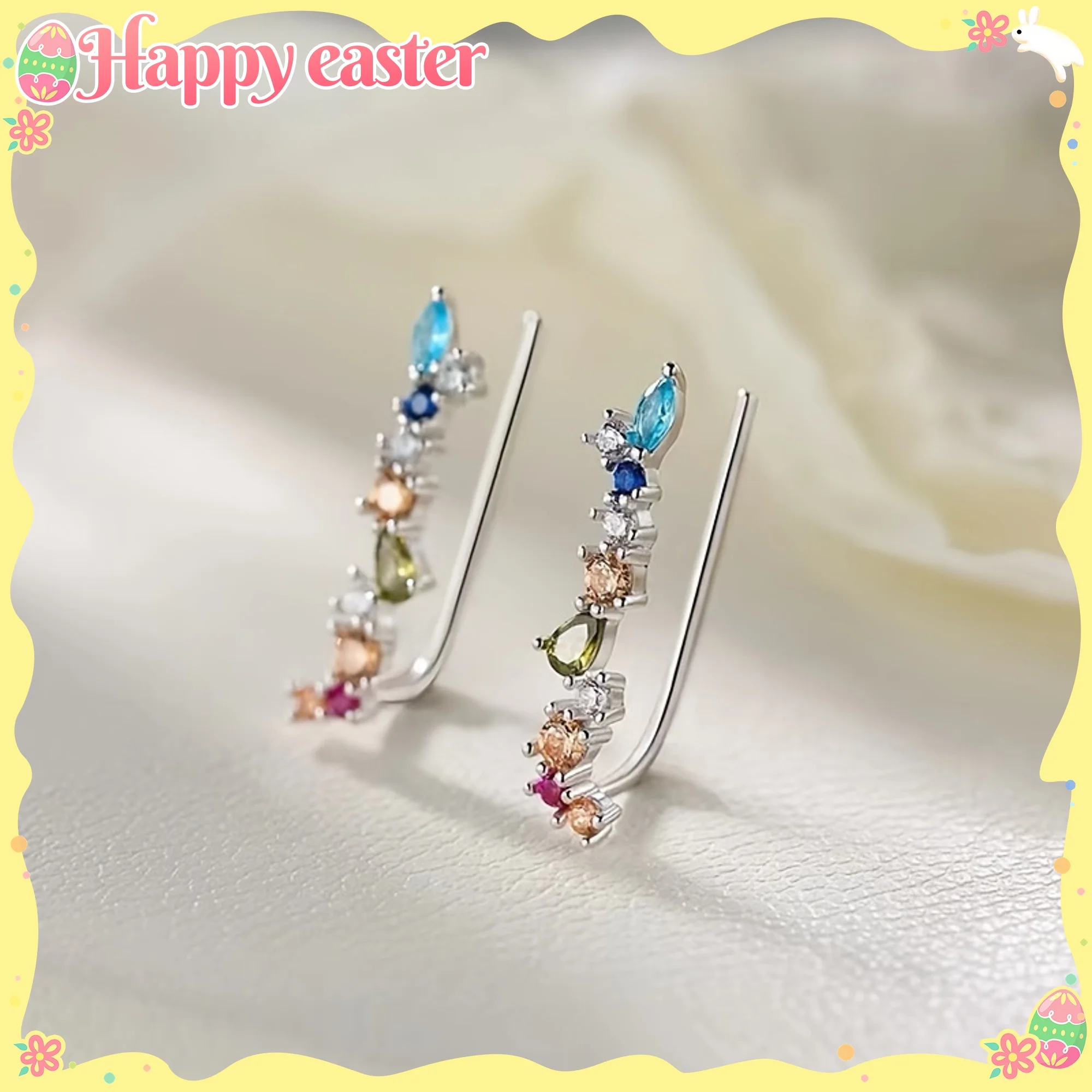 

Роскошные высококачественные эксклюзивные цветные серьги из синтетического циркона для подростков — светлый дизайн, подходит для подростков