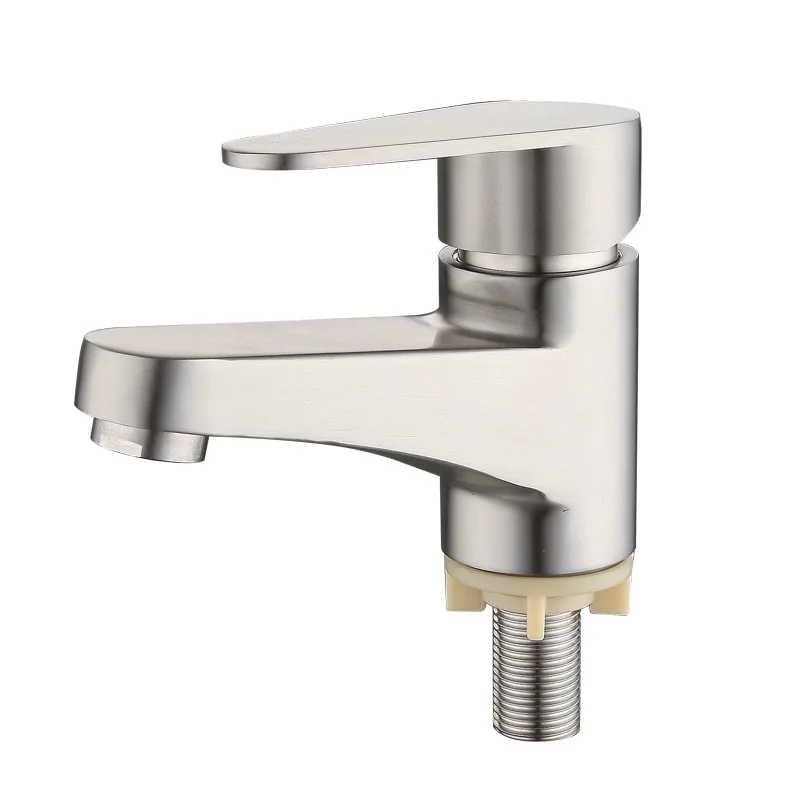 

304 Stainless Steel Single Cold Washbasin Faucet Bathroom Washbasin Washbasin Toilet Single Cold Faucet