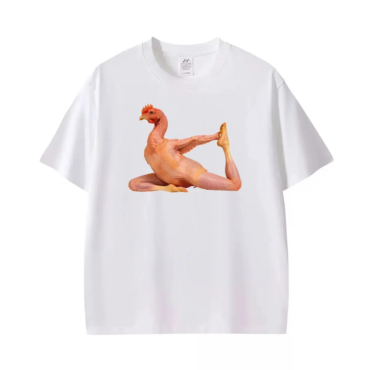 Weird Chicken Brainrot Meme Funny Bird Themed Graphic T-shirtomen Summer Classic Streetwear T SCasual T Shirt