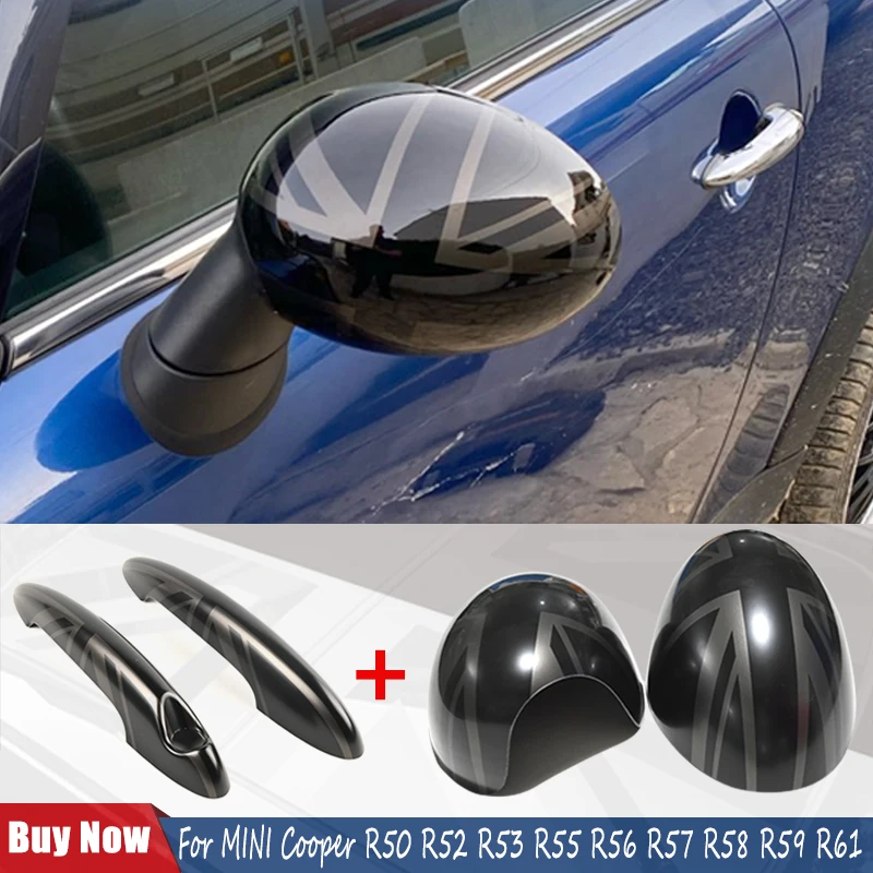 RearVew Side Mirror Shell Door Handle Case Cover Sticker Car Accessories For MINI Cooper R50 R52 R53 R55 R56 R57 R58 R59 R61