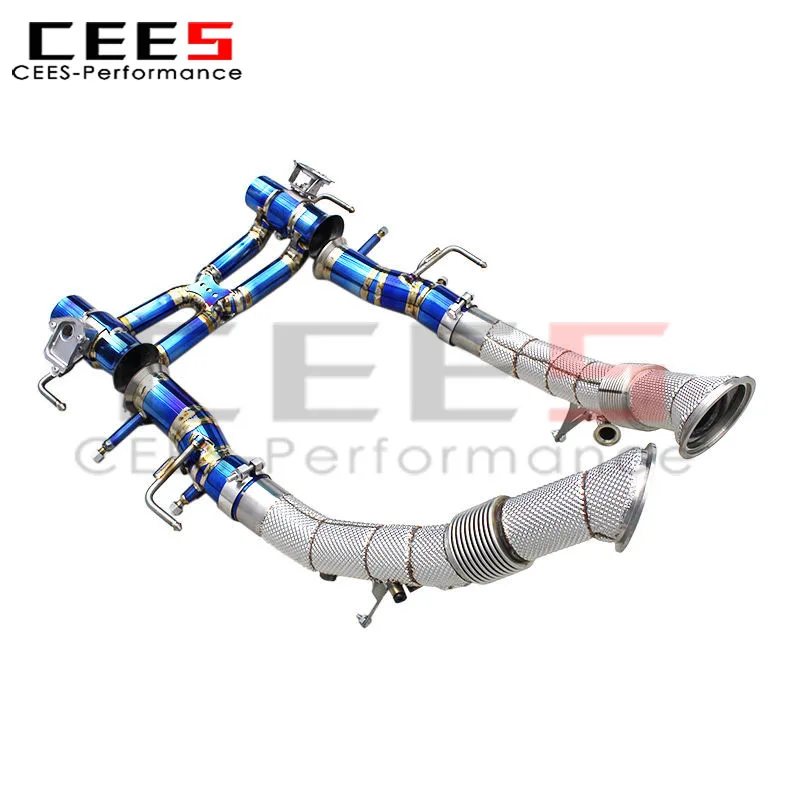 

Полная выхлопная система CEES для Ferrari SF90 3.9T V8 2019-2023, стоковый клапан управления SUS304, водосточная труба, выхлопные трубы Catback